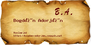 Bogdán Adorján névjegykártya